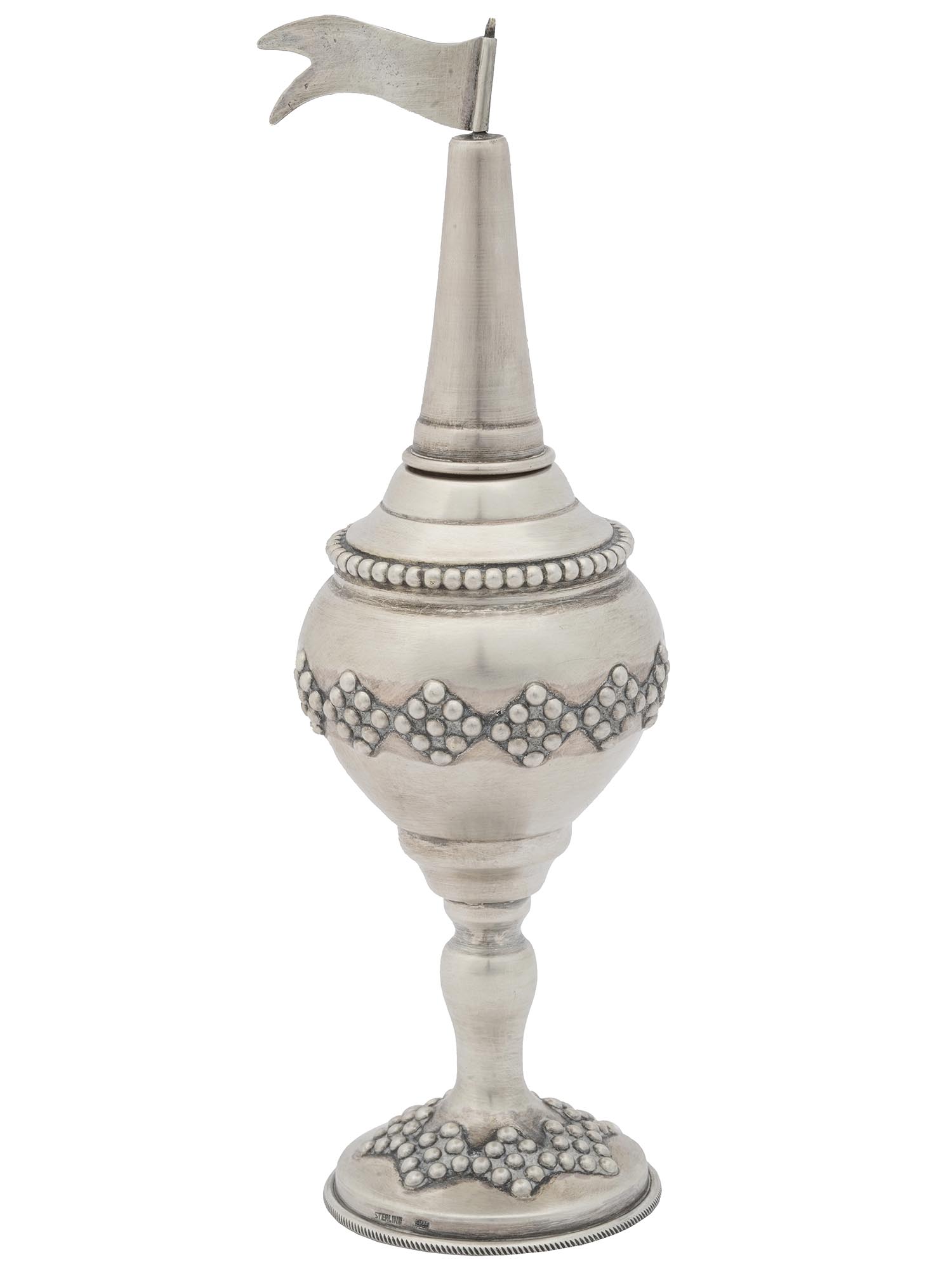 VINTAGE JUDAICA STERLING SILVER SPICE TOWER PIC-1